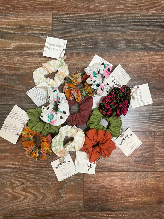 Handmade Scrunchies by Napping Wolf & Co