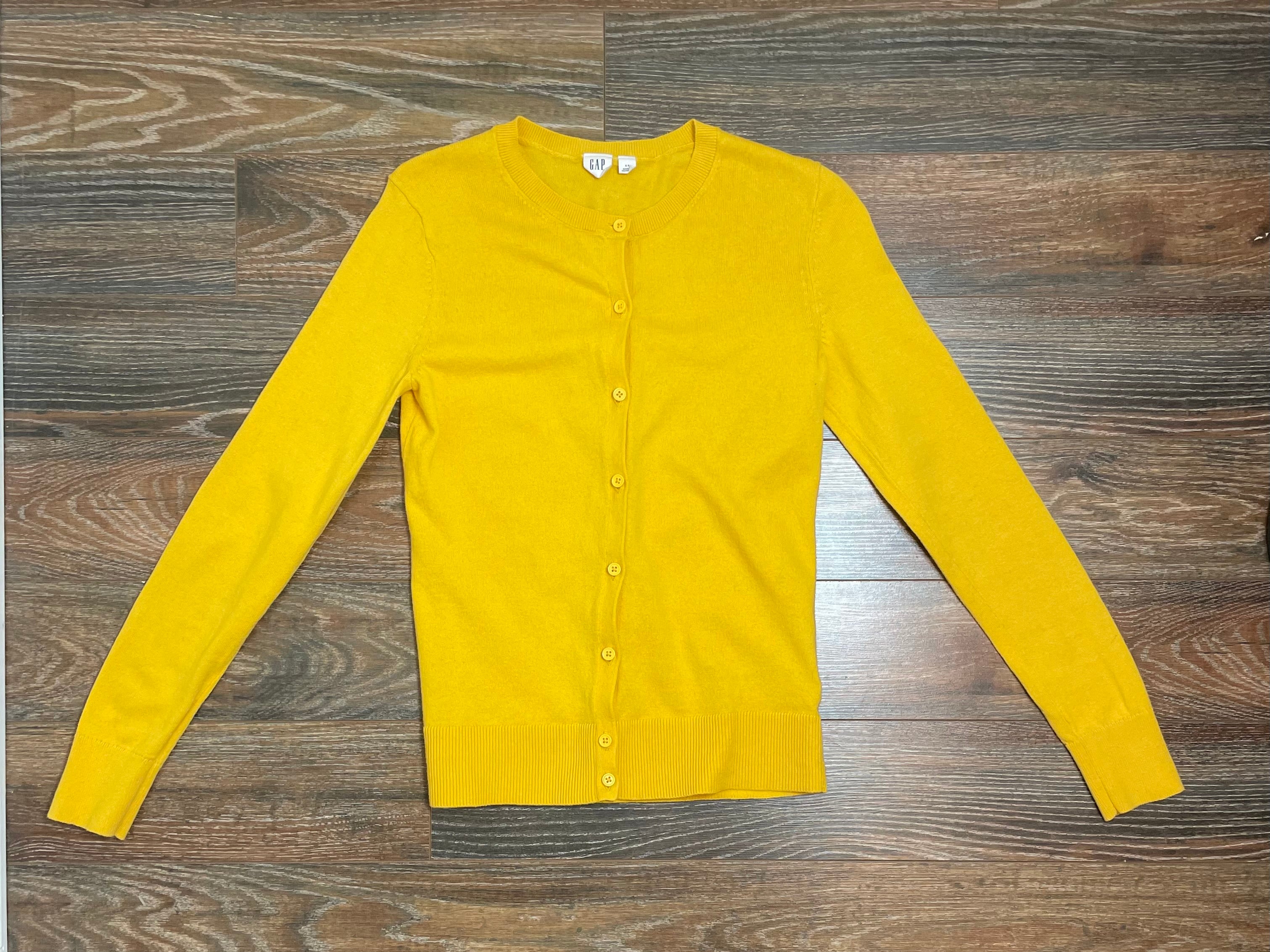 Gap yellow cardigan new arrivals