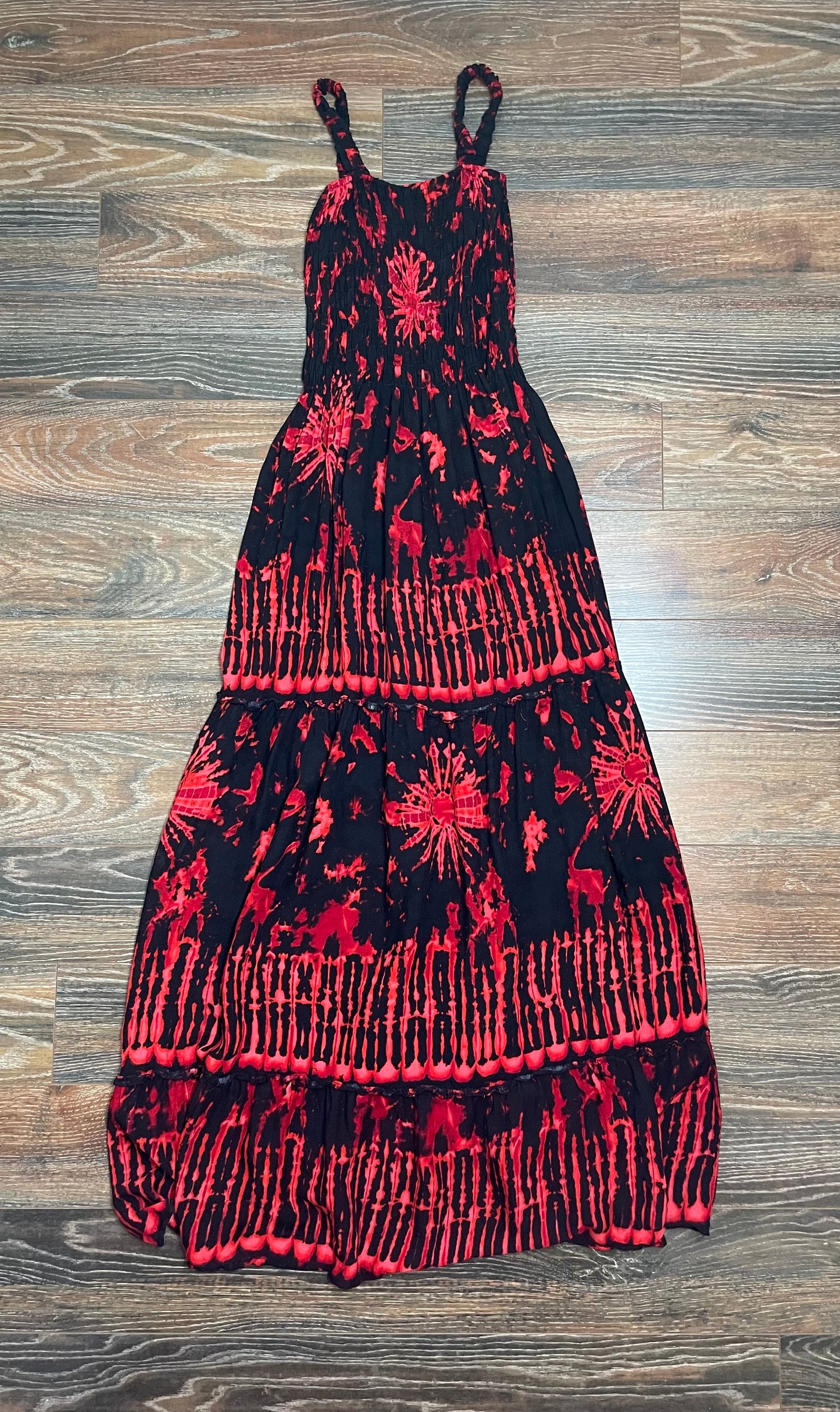 Black and Red Maxi Dress