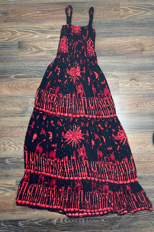 Black and Red Maxi Dress