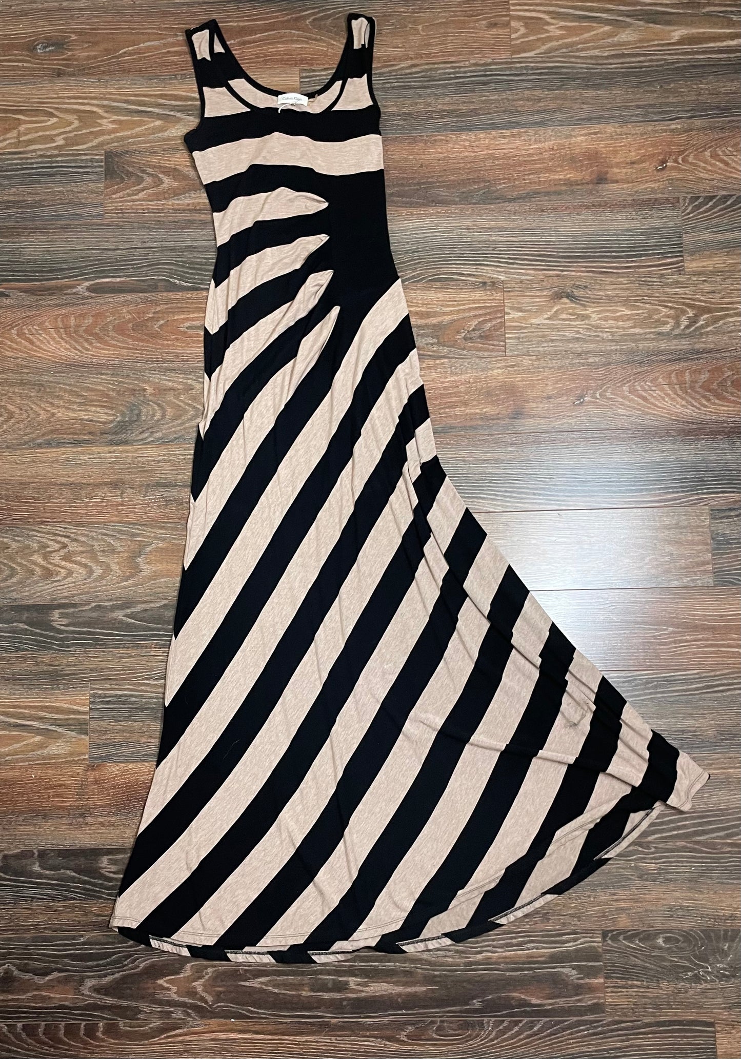 Calvin Klein Striped Maxi Dress