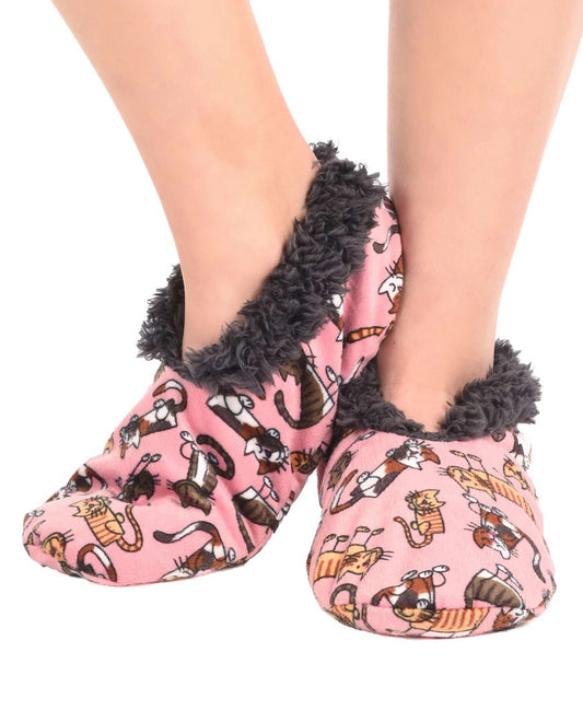 Cat Nap Fuzzy Feet Slippers