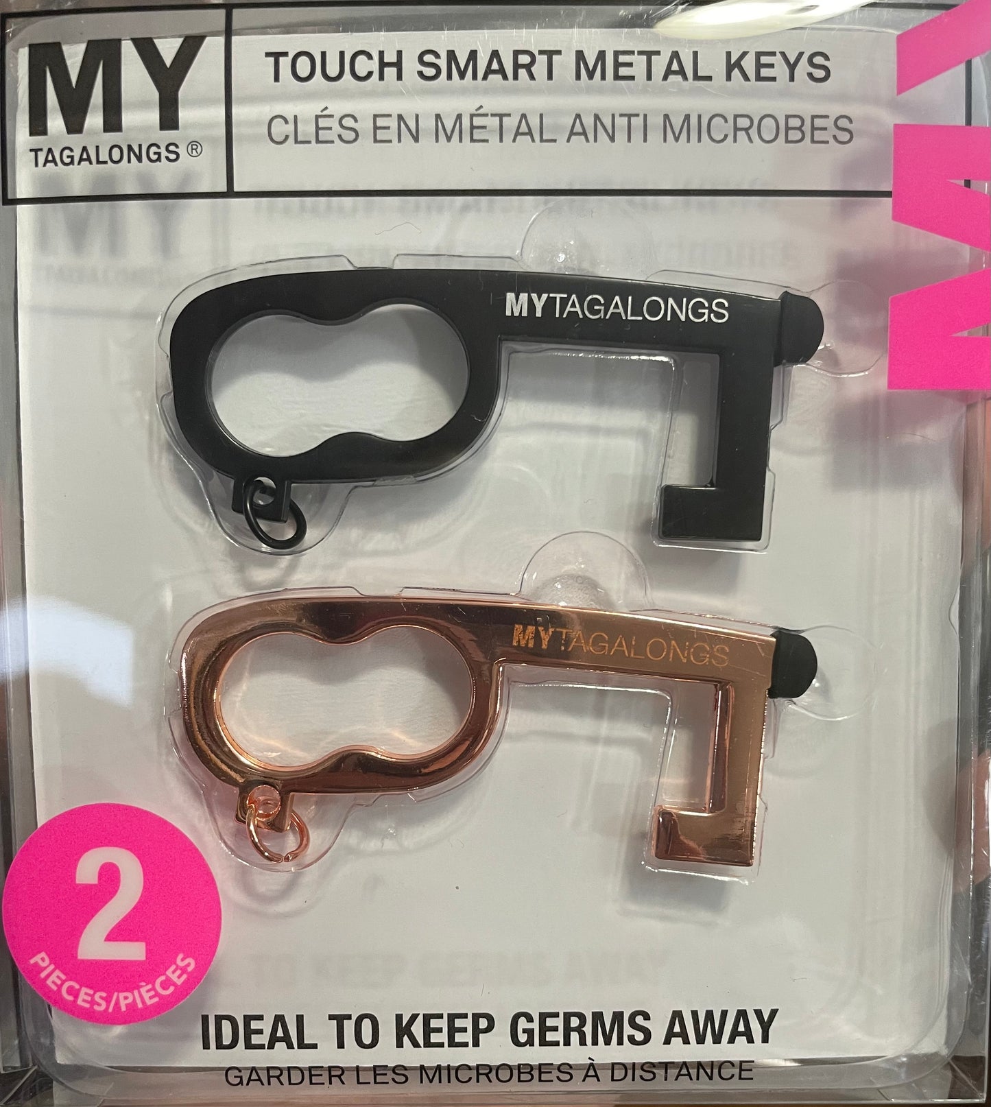 Set of 2 “Touch Smart Metal Germ Keys”
