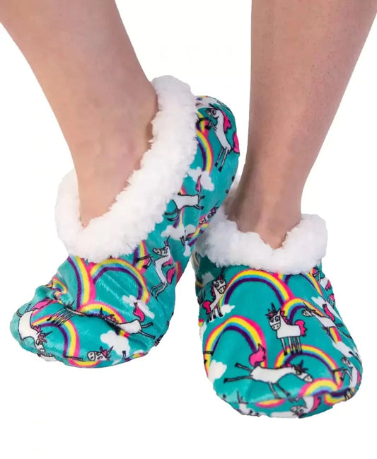 Rainbow Fuzzy Feet Slippers